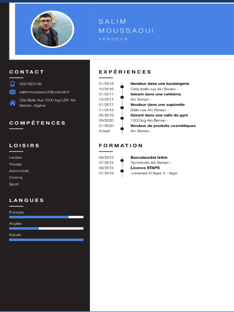 CV Moussaoui Salim | PDF