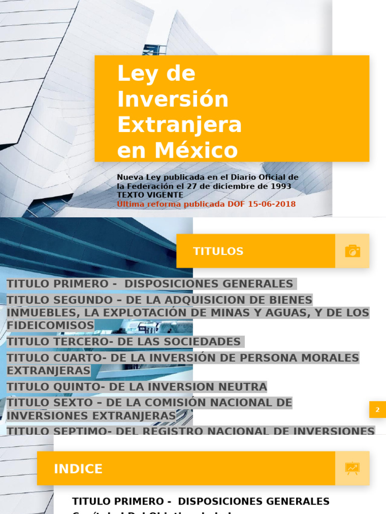 Ley de Inversión Extranjera México | PDF | Propiedad | Sociedad de ...