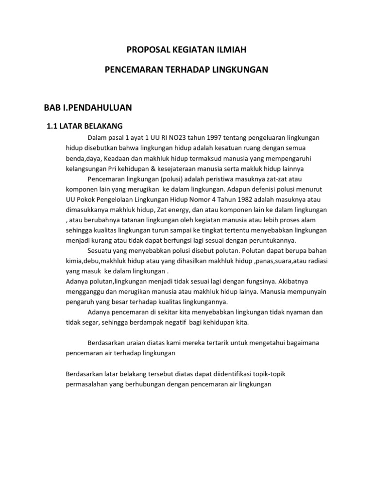 Contoh Proposal Ilmiah Sederhana Cara Golden
