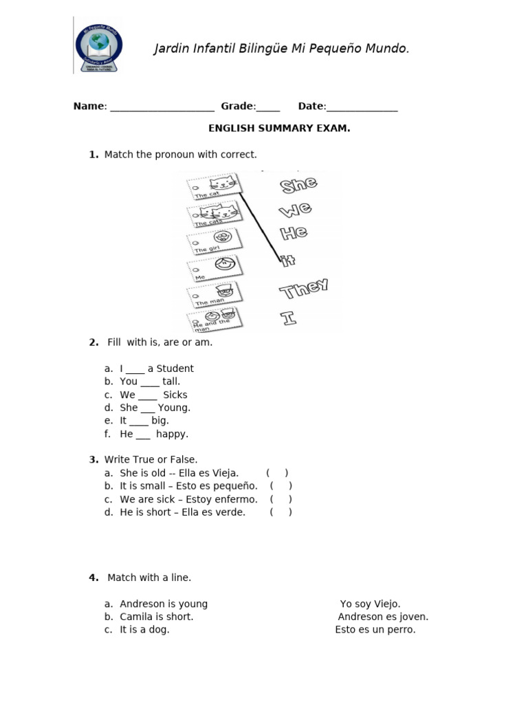 Examen Ingles Tercer Periodo | PDF | Language Arts & Discipline