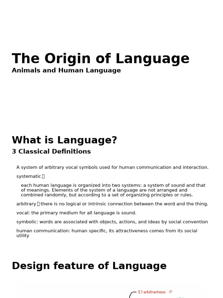 Theories on Language Origin | PDF | Social Science | Language Arts ...