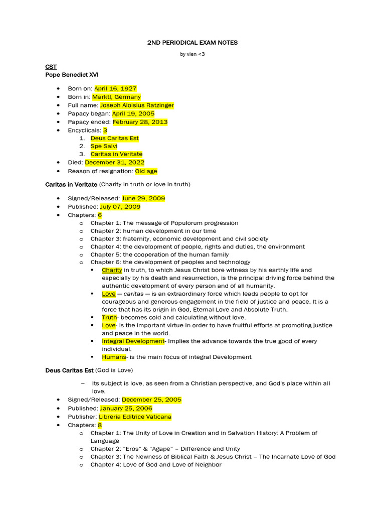 2nd Periodical Exam Notes | PDF