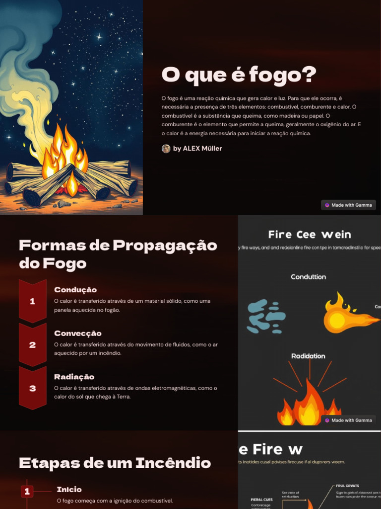 O que é fogo e suas formas de propagação | PDF | Ciências e Matemática