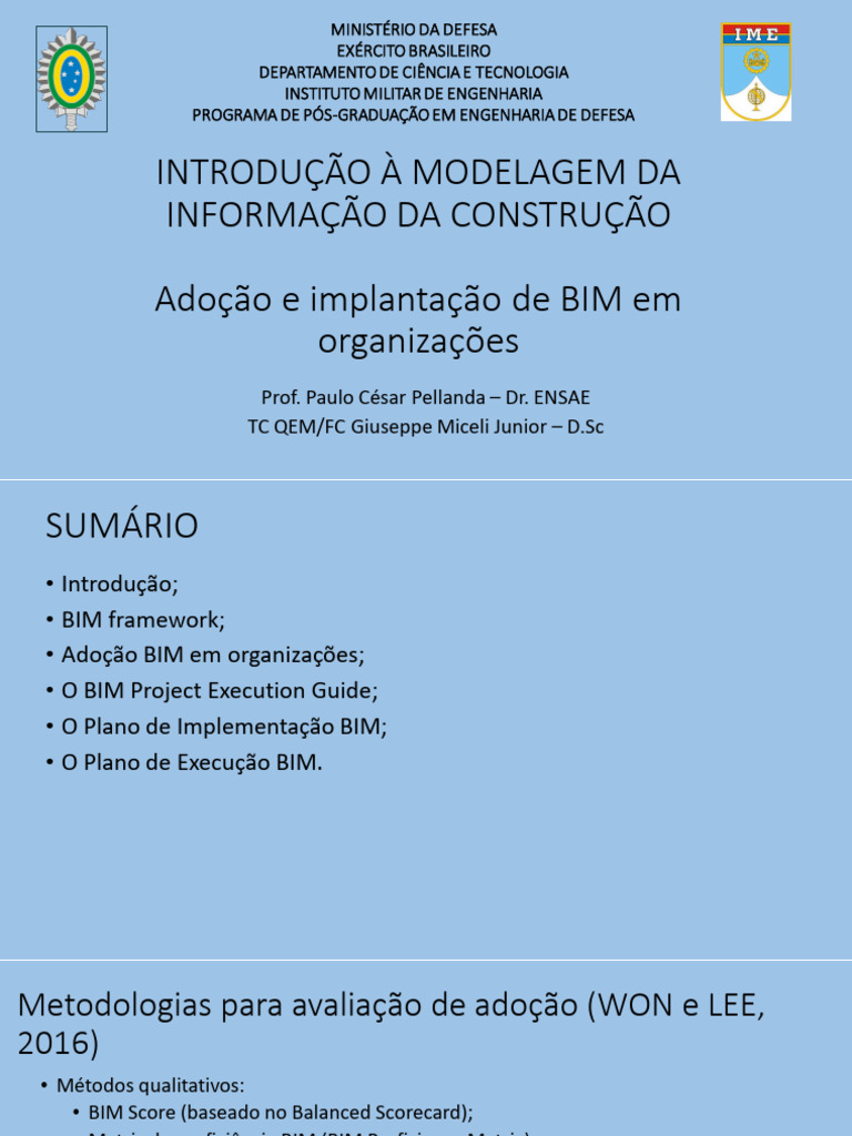 Adoção e Metodologias BIM na Construção | PDF | BIM | Rede de computadores