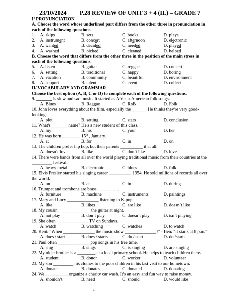 Review of unit 3 4 grade 7 i learn pdf spider man superheroes