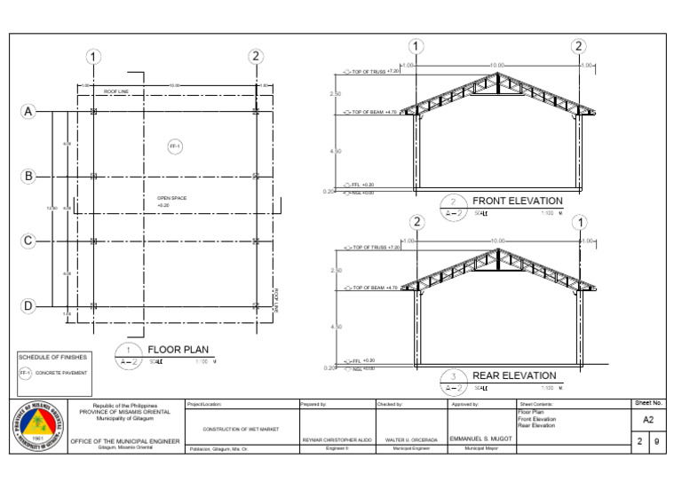 Motor Pool Construction Floor Plan | PDF | Building Engineering | Civil ...