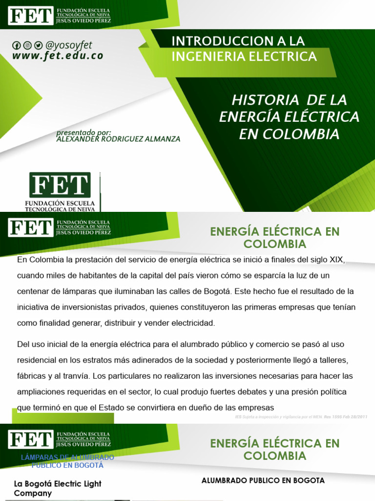 Historia de la Electricidad en Colombia | PDF | Hidroelectricidad ...