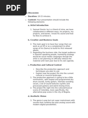 Artistic Profile Template