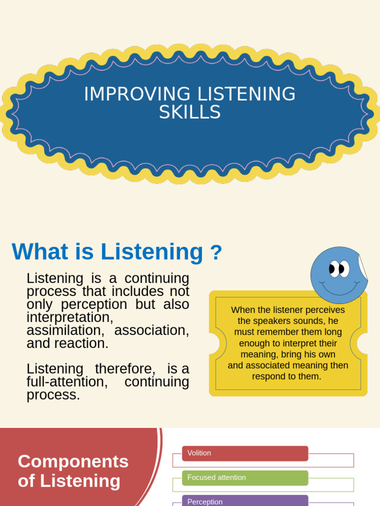 6 - Improving Listening Skills | PDF | Perception | Etiquette