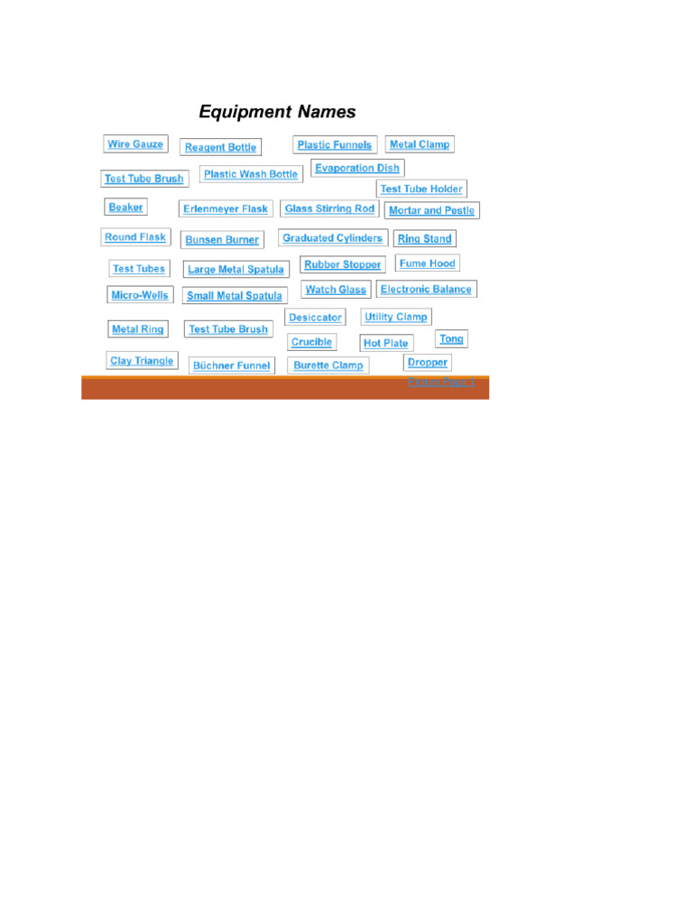 List Of Equipments Pdf