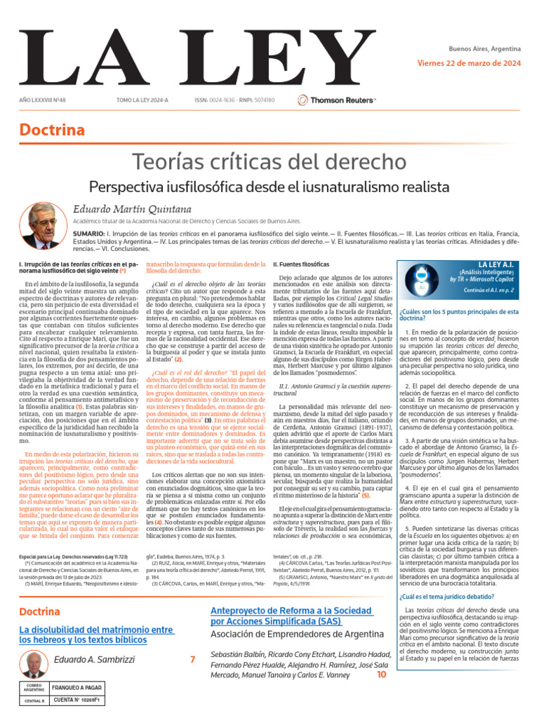 Teorías Críticas del Derecho en el Siglo XX | PDF | marxismo | Michel ...