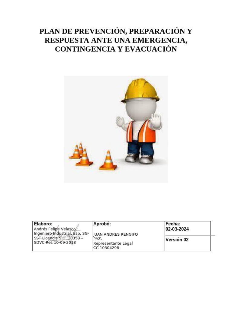 Plan de Emergencia y Contingencia Rengifo | PDF | Riesgo | Seguridad y ...