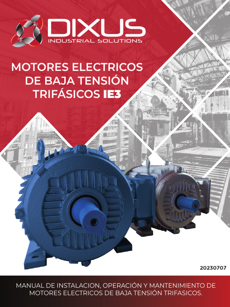 Manual de Motores Trifásicos DIXUS IE3 | PDF | Motor eléctrico | Motores