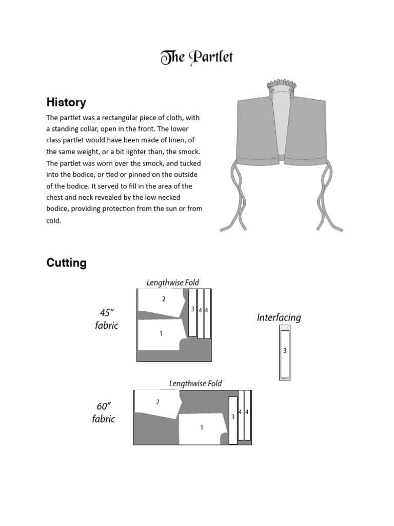 Free Partlet Manual | PDF | Seam (Sewing) | Softlines (Retail)