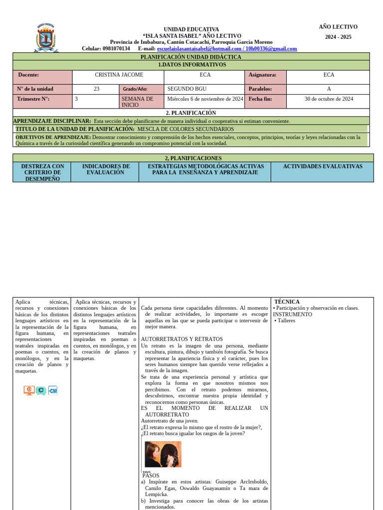 ECA TERCERO | PDF | Aprendizaje | Evaluación