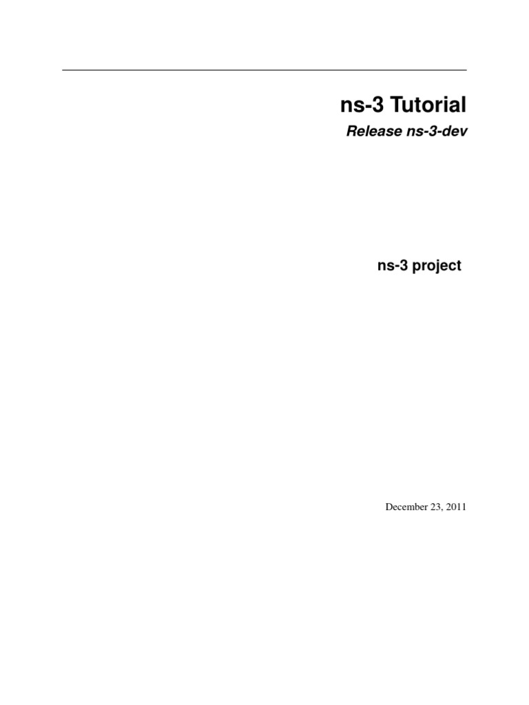 Ns 3 Tutorial | PDF | Network Interface Controller | Computer Network