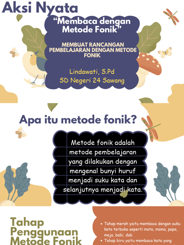 Rancangan Pembelajaran Metode Fonik | PDF