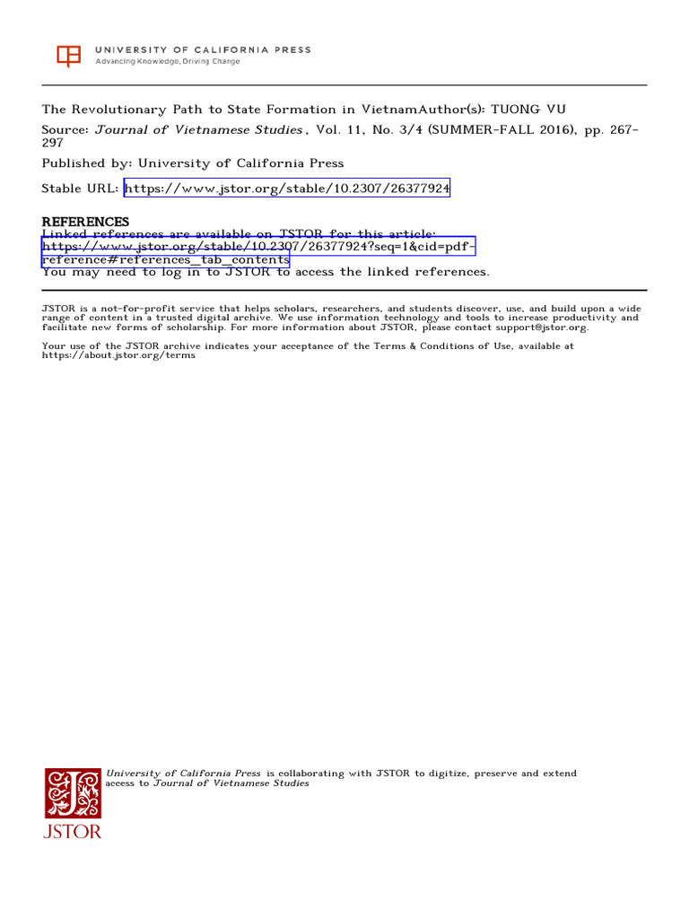 S10_Vu Tuong_Revolutionary Path State Formation Vietnam | PDF | North ...