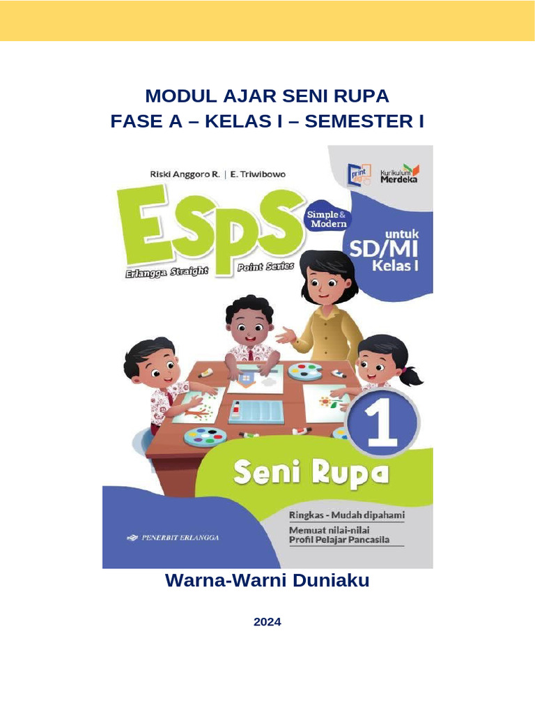 Modul Ajar Seni Rupa Kelas 1 SD | PDF | Seni