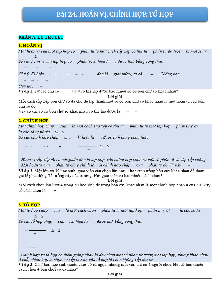 Bai 24. Hoan Vi Chinh Hop To Hop Cau Hoi | PDF