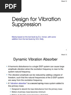 13 Vibration Suppression Absorber Pdf Resonance Physical Phenomena