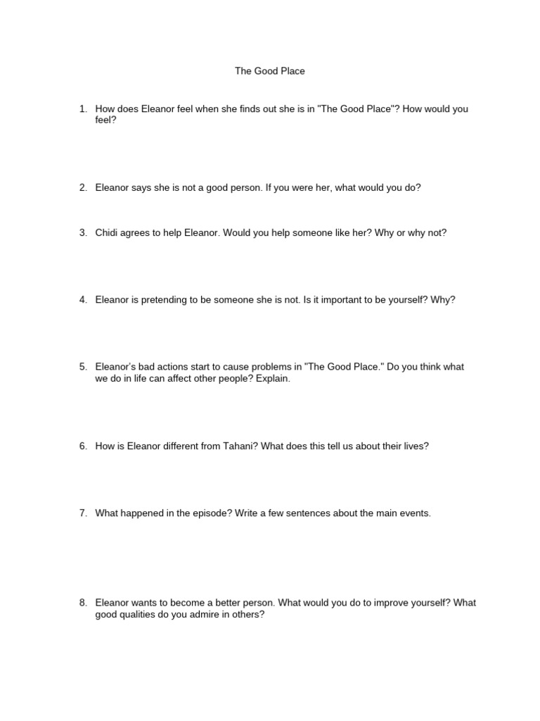 Exploring Morality in The Good Place | PDF | Self-Improvement