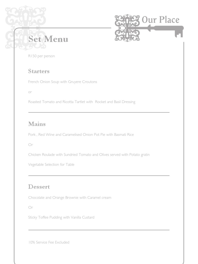 Set Menu | PDF