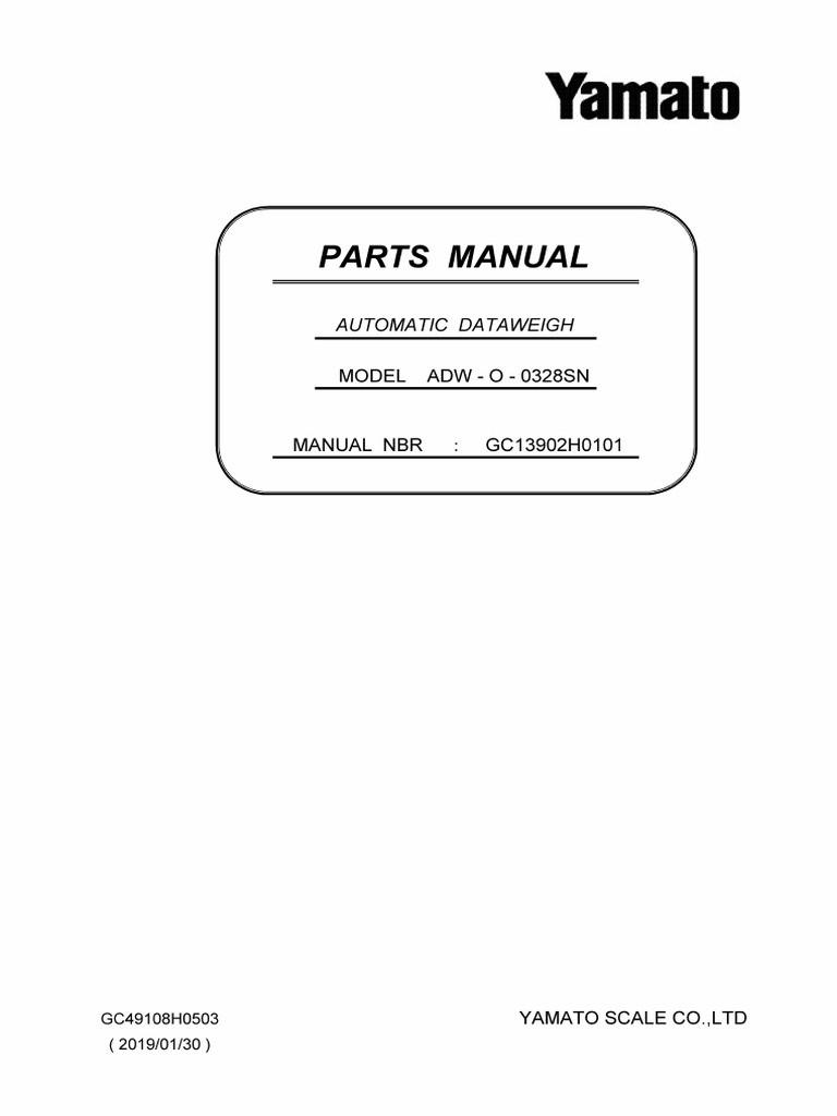 Yamato Parts Manual and Ordering Guide | PDF | Screw | Nut (Hardware)