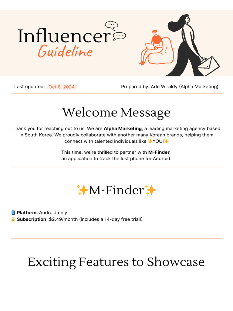 M-Finder Influencer Collaboration Guide | PDF | You Tube | Finder ...
