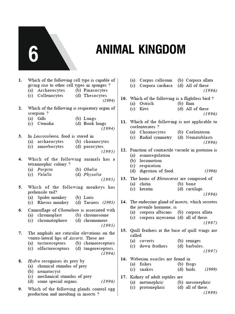 Pyq Neet Physics 6 | PDF | Amphibian | Zoology