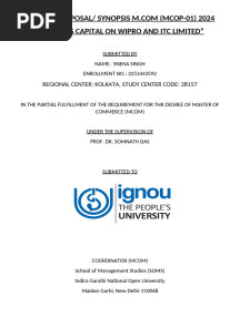 Synopsis MCOP 1