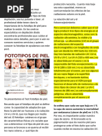 Escala de Fitzpatrick: Tipos de Piel | PDF