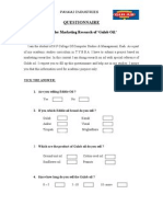 Questionnaire: Retailer Marketing Research of Gulab Oil.'