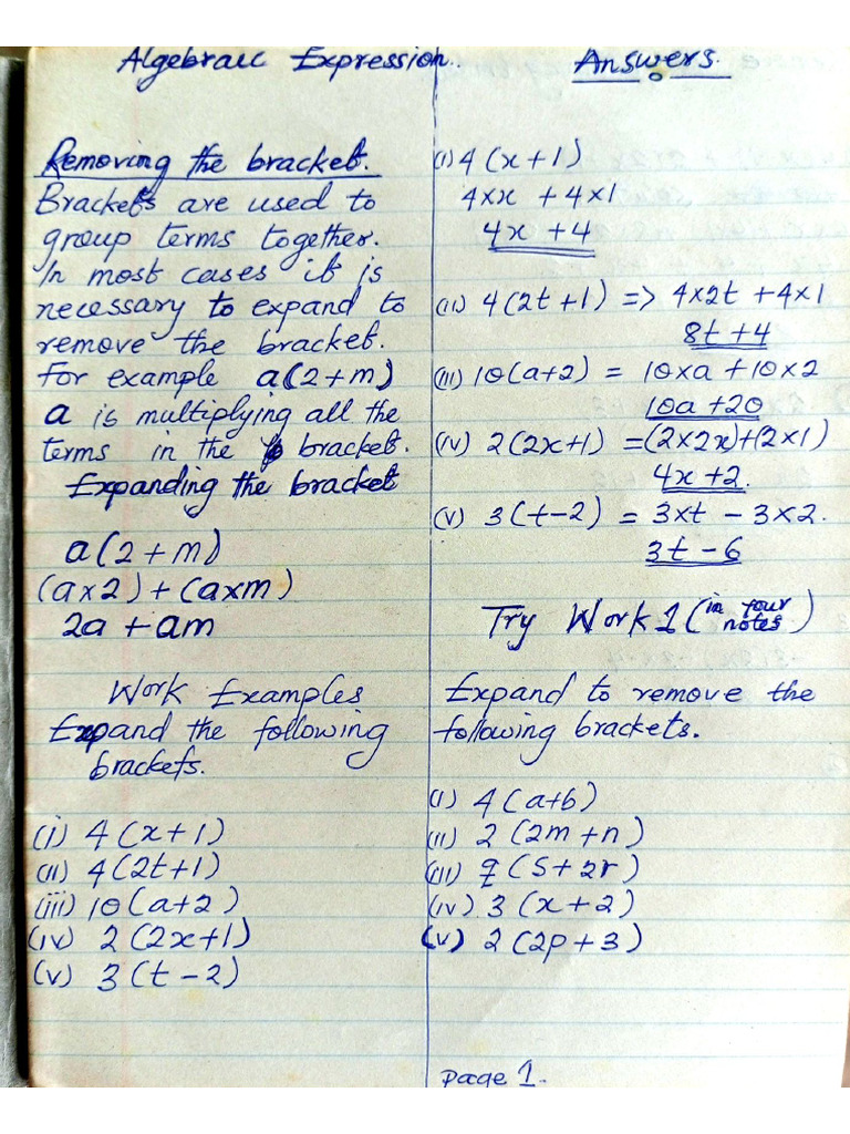 Note 3 Algebra Pdf