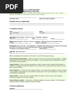 Expee Cleaning Checklist