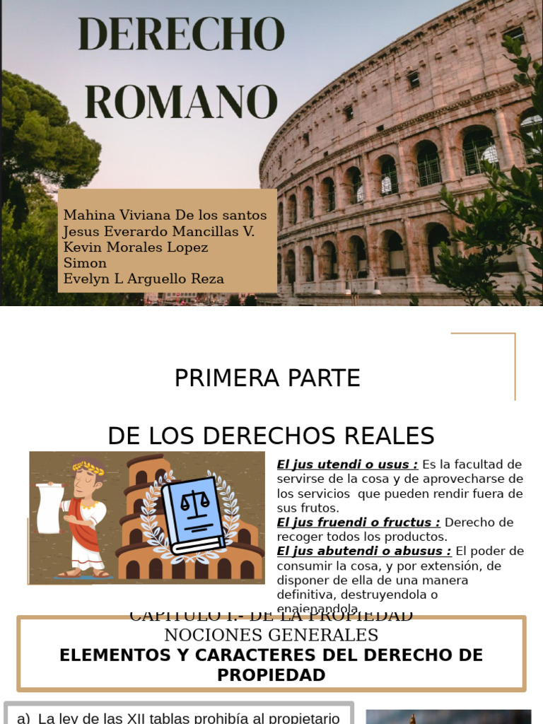 Propiedad y Derechos en Roma | PDF | Posesión (Ley) | Propiedad