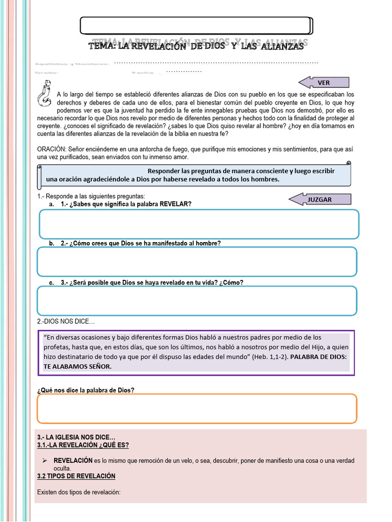 La Revelación de Dios y Las Alianzas | PDF | Dios | Salvación