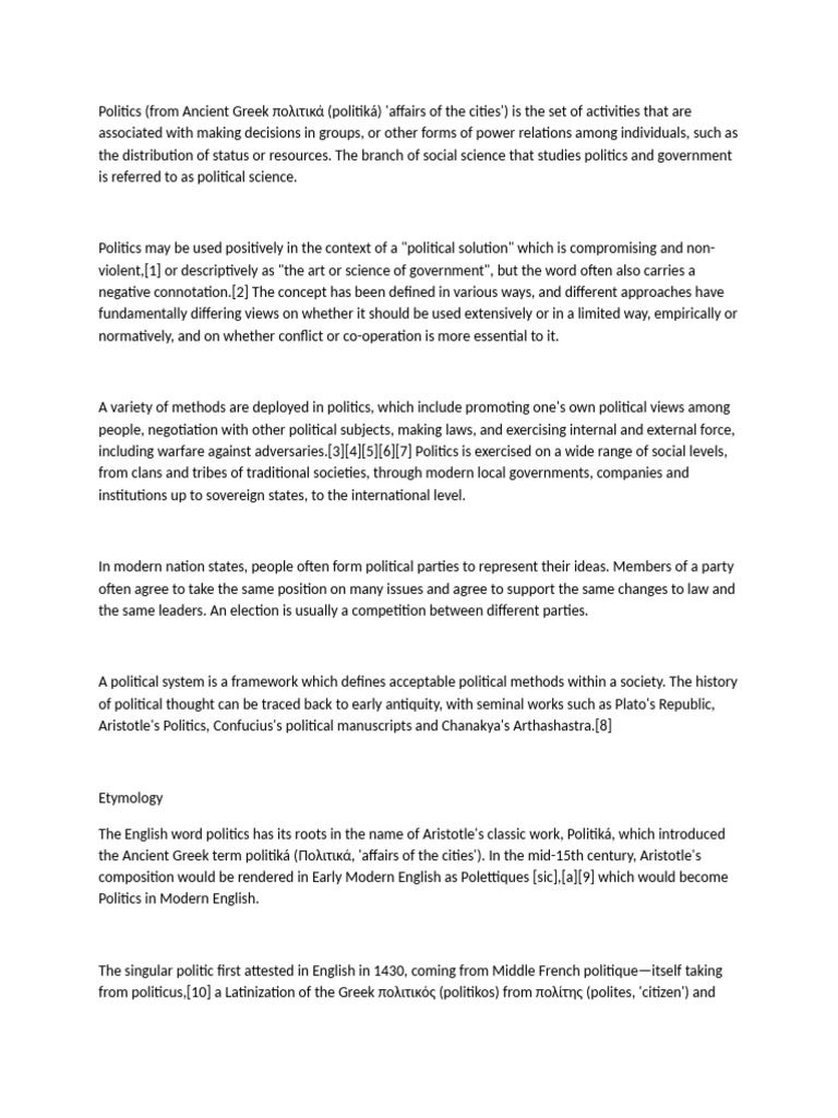 Politics | PDF | Political Freedom | Democracy