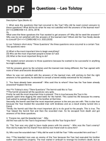 Three Questions - Leo Tolstoy