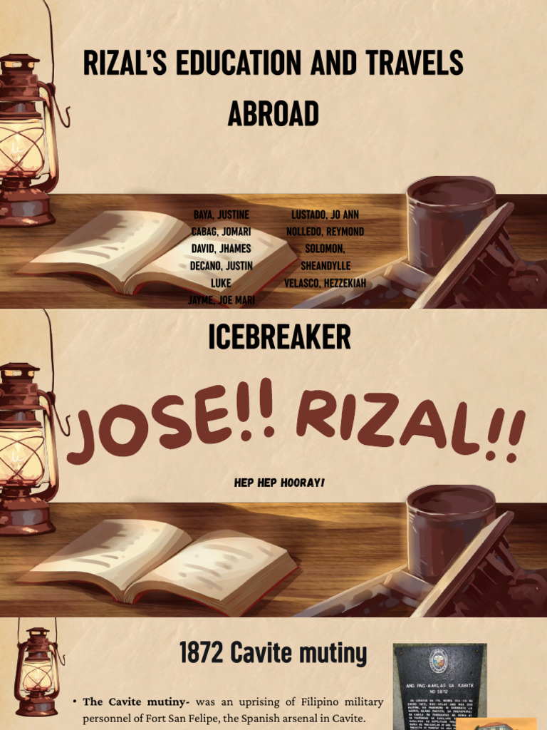 Rizal's Journey Through Education and Exile | PDF | Philippines