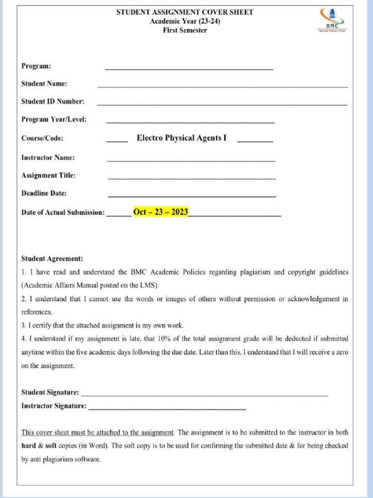 Electro Assignment | PDF | Clinical Medicine | Medical Specialties