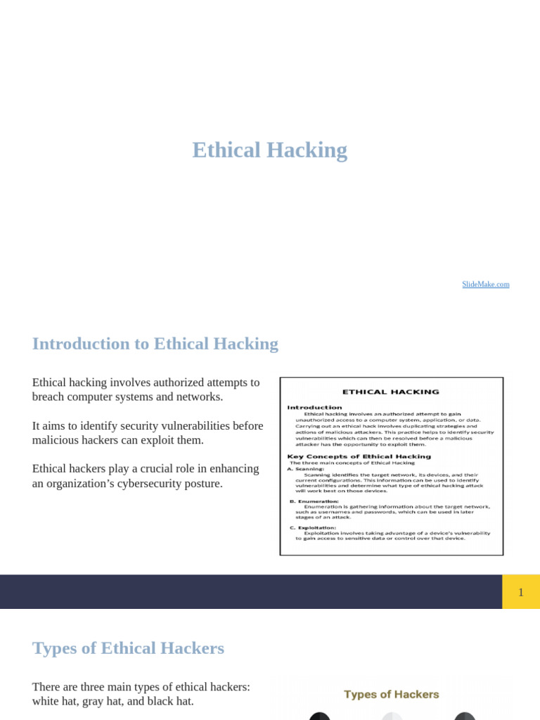Ethical Hacking | PDF | White Hat (Computer Security) | Security Hacker