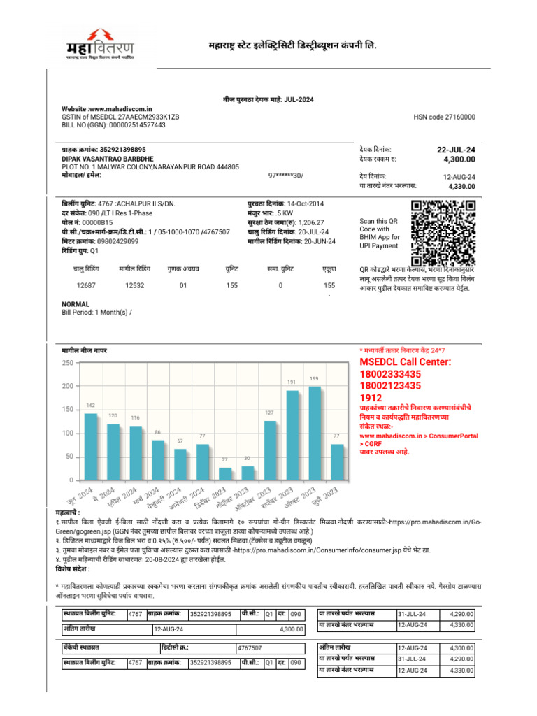 Office Bill July | PDF