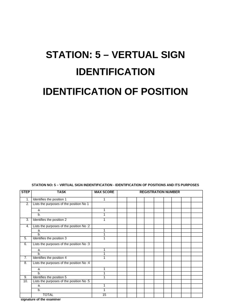 Check List On Positions | PDF