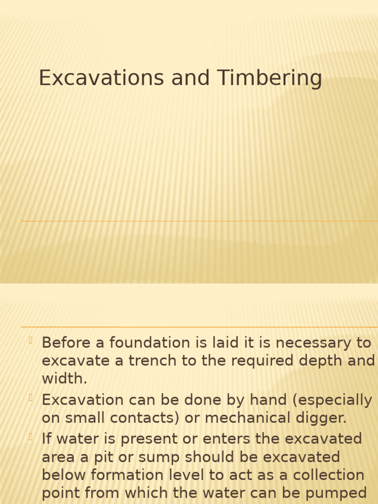Lecture 4 Excavations and Timbering | PDF | Deep Foundation