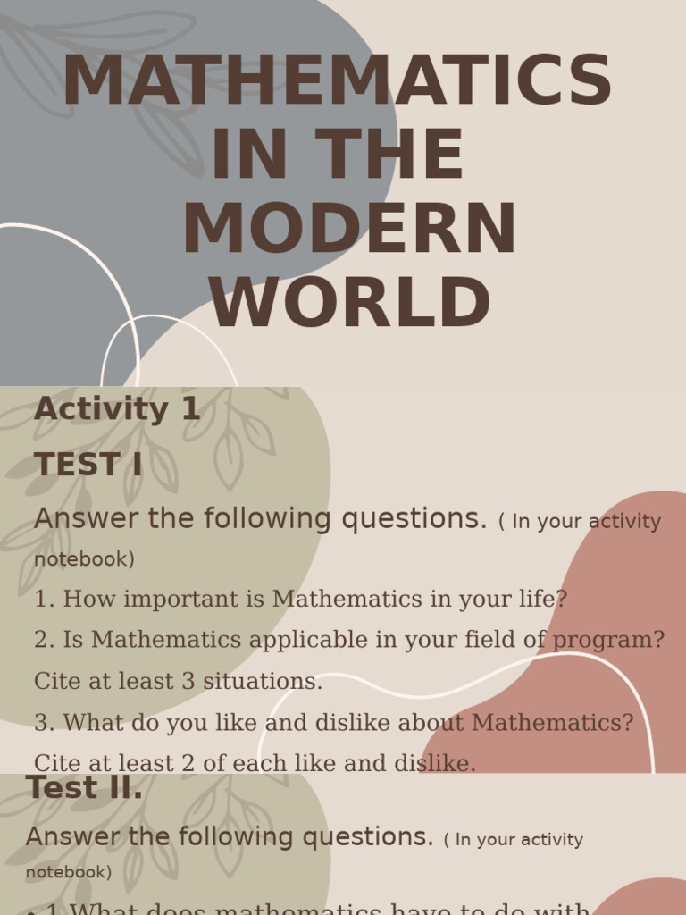 Compilation of Math Activities | PDF | Set (Mathematics) | Symmetry