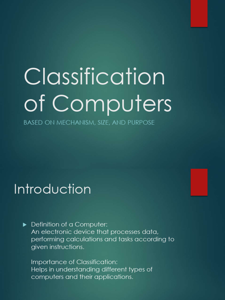 2 Classification - of - Computers | PDF | Art | Computers