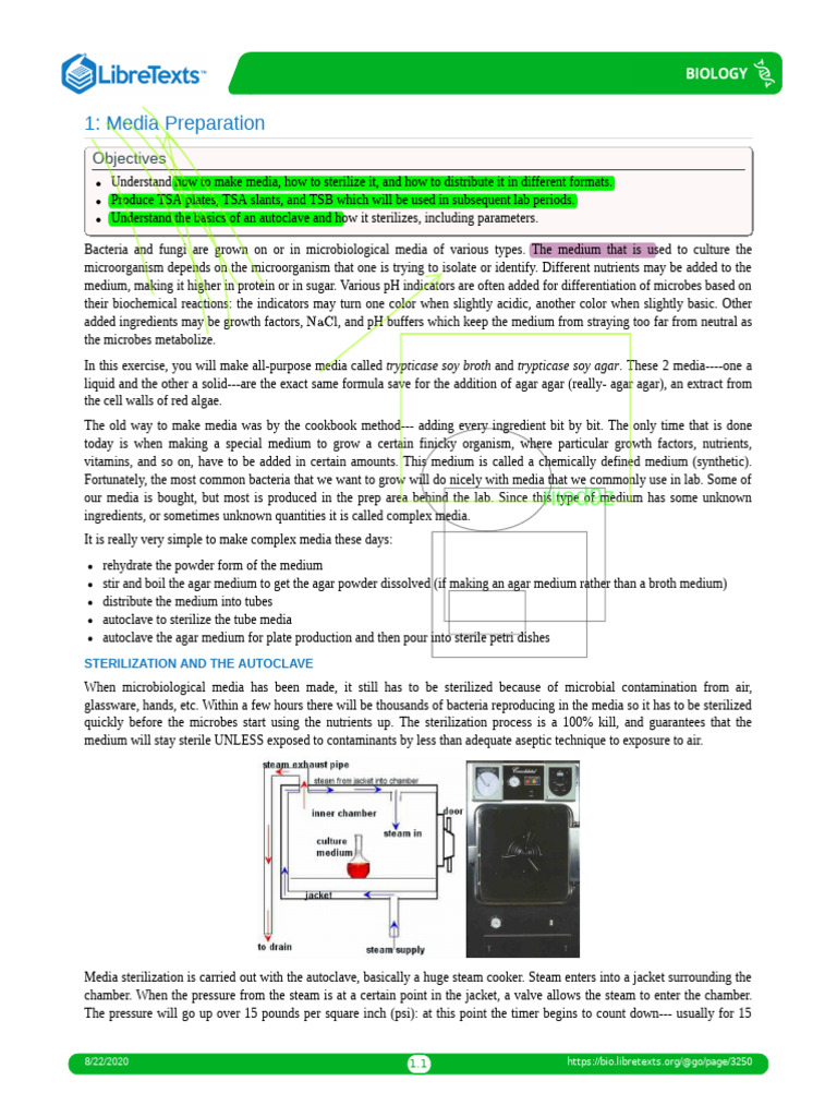 01 Media Preparation Pdf Growth Medium