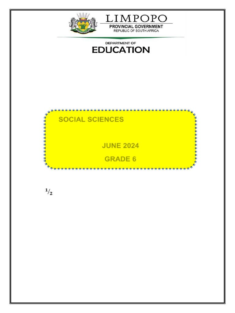 Social Sciences Geography Grade 6 Marking Guidelin 240522 094441 | PDF ...