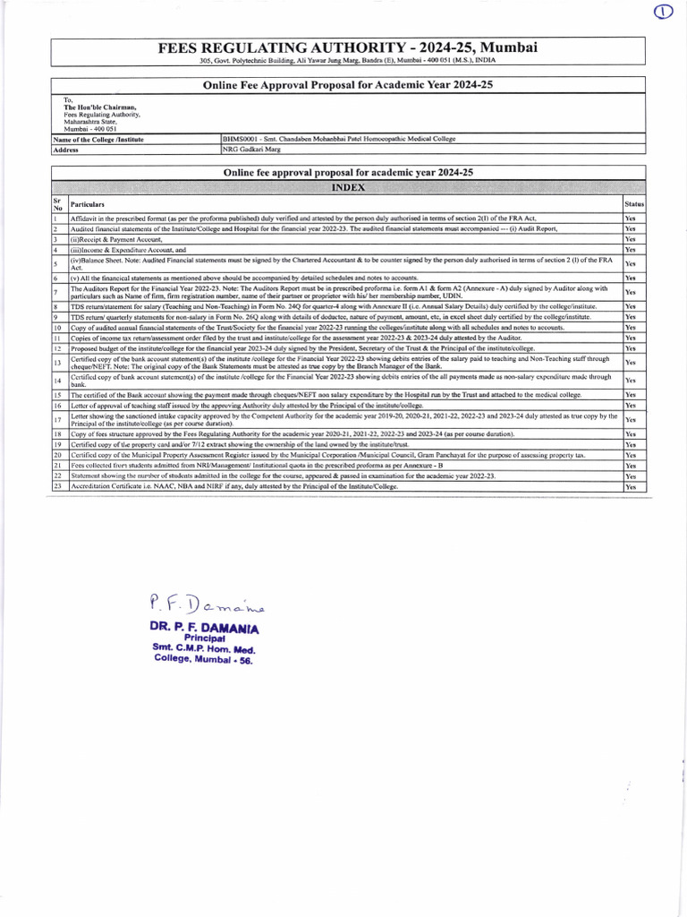 FRA Fee Approval Proposal 2024-25 | PDF | Money | Payments